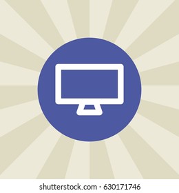 monitor icon. sign design. background