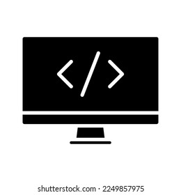 Monitor icon. sign for mobile concept and web design. vector illustration