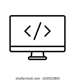 Monitor icon. sign for mobile concept and web design. vector illustration