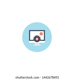 monitor icon sign signifier vector