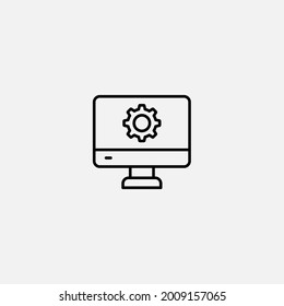 Monitor icon sign vector,Symbol, logo illustration for web and mobile