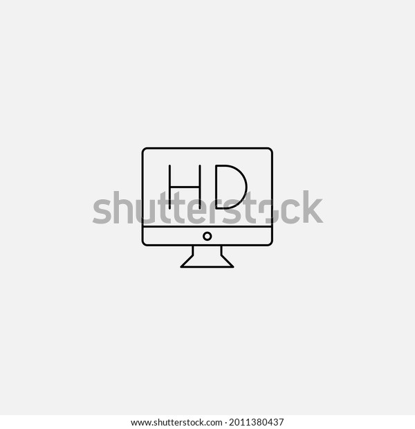 Monitor icon sign vector,Symbol, logo illustration\
for web and mobile