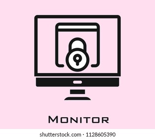 Monitor icon signs