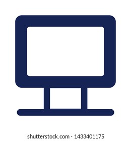 Monitor Icon. Simple icon, blue colored icon illustration.