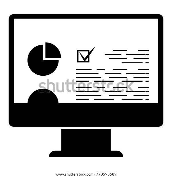 Monitor icon. Simple illustration of monitor vector\
icon for web