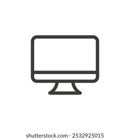 Monitor-Symbol Einfache Kontur, Vektorlogo
