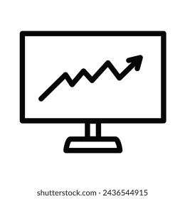 monitor icon, simple vector illustration