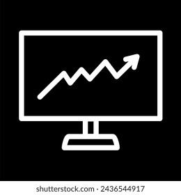 monitor icon, simple vector illustration