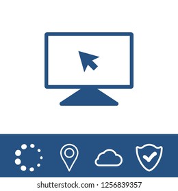 monitor icon stock vector illustration