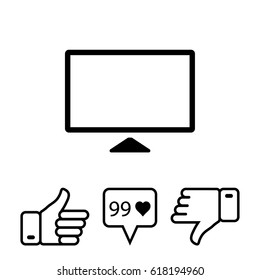 monitor icon stock vector illustration