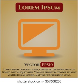 Icono de monitor o símbolo