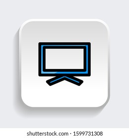 monitor icon. Symbol of Gadget or Device with trendy flat line style icon for web site design, logo, app, UI isolated on white background. vector illustration eps 10