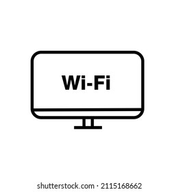 Símbolo de la plantilla de iconos color del signo de vector editable aislado en fondo blanco y azul para web , UI , WIFI ,ETC