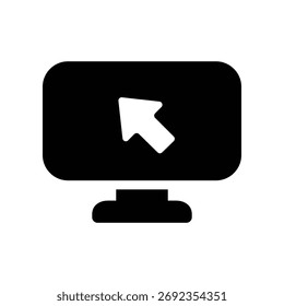 Icono de monitor Ilustración de Plantilla Diseño de Vector 