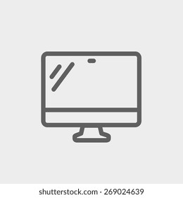 Línea delgada de iconos para la web y el móvil, moderno diseño minimalista plano. Icono vector de gris oscuro sobre fondo gris claro.