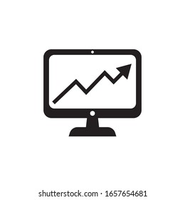 Monitor Icon In Trendy  Design Vector Eps 10