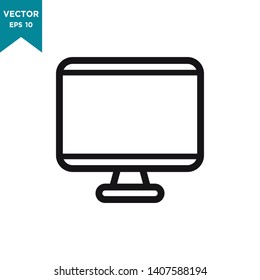 monitor icon in trendy flat design 