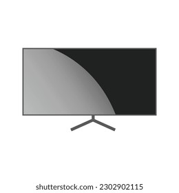Monitor icon in trendy flat design.
