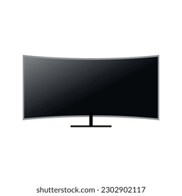 Monitor icon in trendy flat design.