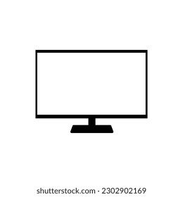 Monitor icon in trendy flat design.