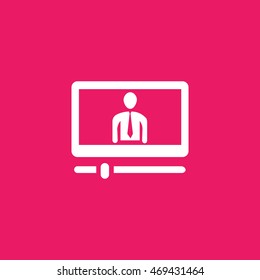 Monitor icon in trendy flat style background, image jpg, vector eps, flat web, material icon, UI illustration