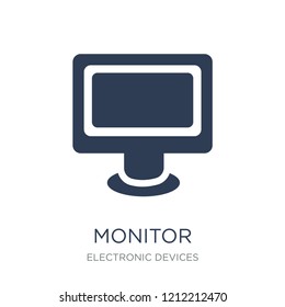 Monitor icon. Trendy flat vector Monitor icon on white background from Electronic devices collection, vector illustration can be use for web and mobile, eps10