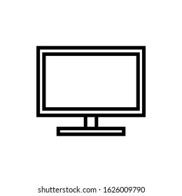 Monitor icon in trendy outline style isolated on background