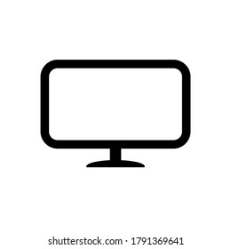 Icono de monitor. Icono de TV / monitor en la ilustración vectorial de moda de estilo plano, símbolo de monitor / icono para el diseño de su sitio web, logotipo, aplicación, interfaz de usuario.