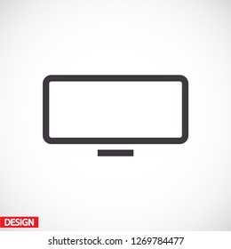 monitor icon vector 10 eps