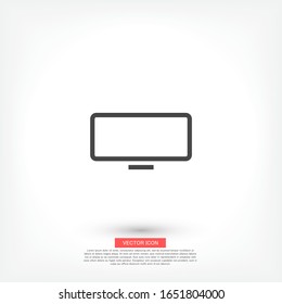 monitor icon vector 10 eps . Lorem Ipsum Flat Design