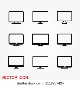 Monitor icon vector