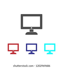Monitor icon vector, computer sign 