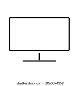 monitor icon vector design template and illustrator with editable stroke 