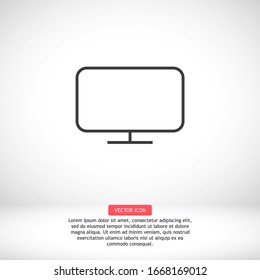 monitor icon, Vector Eps 10 . Lorem Ipsum Design Flat