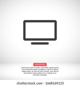 monitor icon, Vector Eps 10 . Lorem Ipsum Design Flat