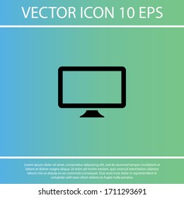 monitor icon, Vector  Eps 10 . Lorem Ipsum Design Flat