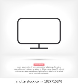 monitor icon, Vector  Eps 10 . Lorem Ipsum Design Flat