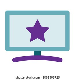 monitor icon vector flat design style