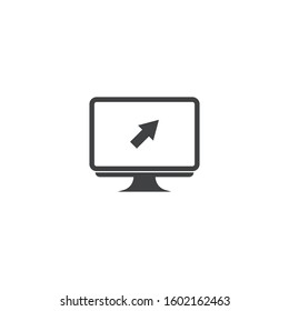 Monitor icon vector flat design