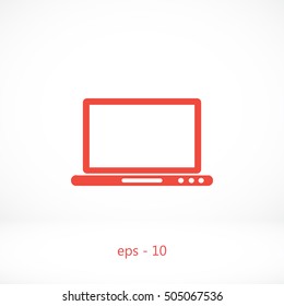 monitor icon vector, flat design best vector icon