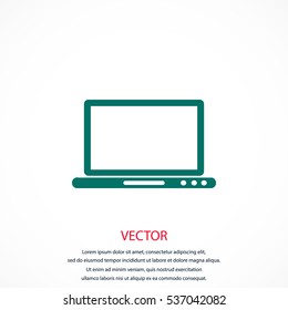 monitor icon vector, flat design best vector icon