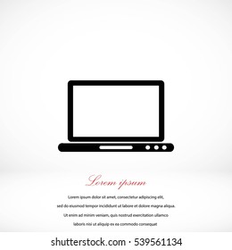 monitor icon vector, flat design best vector icon