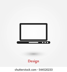 monitor icon vector, flat design best vector icon
