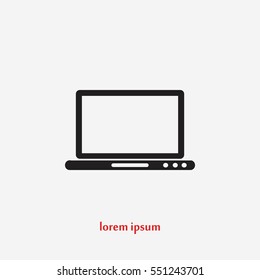 monitor icon vector, flat design best vector icon