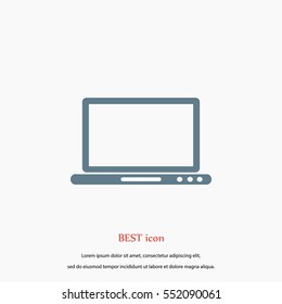 monitor icon vector, flat design best vector icon