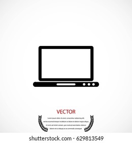 monitor icon vector, flat design best vector icon
