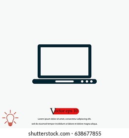 monitor icon vector, flat design best vector icon