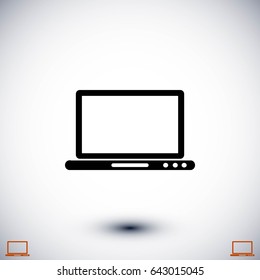 monitor icon vector, flat design best vector icon