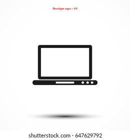 monitor icon vector, flat design best vector icon