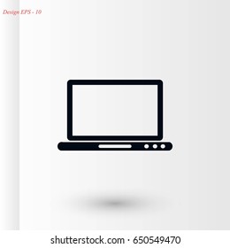 monitor icon vector, flat design best vector icon